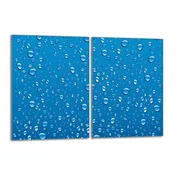 shumee Steklena zaščitna plošča za štedilnik 2x40x52 Drops