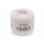 Bombažna kvačkana preja Violet 50 g - (1000) Off White