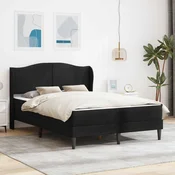 Krevetna konstrukcija 2 pcs Crna 120 x 190 cm Baršun