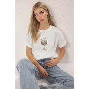 Trendyol Milla Ženska majica TWOSS25TS00202, Bela
