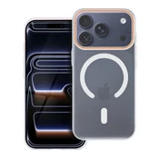 OEM Prozorna torbica za iPhone 17 PRO Go Orange, združljiva z MagSafe