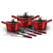 BerlingerHaus BH/6150 set posod, 10-delni, Metallic Line Burgundy Edition