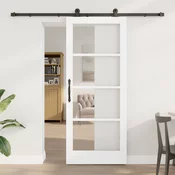 vidaXL Drsna vrata  z opremo ORKDALBela 83x202 cm