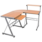 Kutni stol za racunalo smedi 132x112x99 cm konstruirano drvo