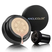 Nikcorp CC krema ANGLICOLOR Mushroom Head Air Cushion 01 Naravni bež 30 ml vodoodporna podlaga z gobico polno prekrivanje proti madežom znojna mat finiš