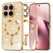 TPU gel ovitek Techsuit Luxury Glitter MagSafe za Xiaomi 17T - gold