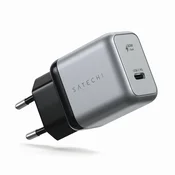 Satechi Mrežni polnilnik za telefon Satechi GaN USB-C 30 W ST-UC30WCM-EU, sivo-črn