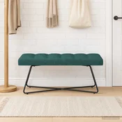 Klop s gumbnim oblazinjenjem Temno zelena 110 x 40 x 46 cm