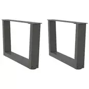 Noge za klub stolic V-oblika 2 kom antracit 50 x (30-31,3) cm celik