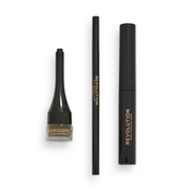 Makeup Revolution Ultra Brow Builder poklon set za obrve nijansa Dark Brown