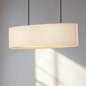Lindby viseča svetilka Soula, 78 cm, bež, plastika, E27 - Dnevna soba/jedilnica - Podeželska hiša/Rustikalna