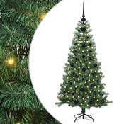 Božicno drvce s 150 LED svjetlima s stalakom Zelena 120 cm PVC