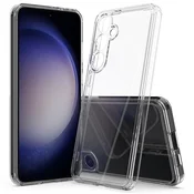 GS Ovitek za Samsung Galaxy S24 Fusion Hybrid z zaščito kamere, prozoren