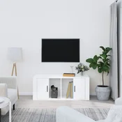 Vidaxl TV omarica visok sijaj bela 100x35x40 cm inženirski les