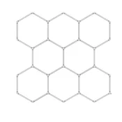 Hexagon LED tube 8 heads light 280W 6500K 2450*2360mm