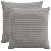vidaXL Prevleka za blazino 2 pcs HEERLEN Svetlo siva 55 x 55 cm