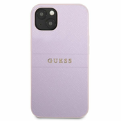 Guess GUHCP13MPSASBPU iPhone 13 6,1 purple Saffiano Hot Stamp  Metal Logo (GUHCP13MPSASBPU)