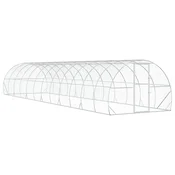 vidaXL Hiša za kokoši Srebrna 1200 x 300 x 200 cm Pocinkano jeklo