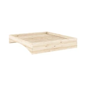 Zakonska postelja iz masivnega bora brez vzglavja 180x200 cm v naravni barvi Orbit – Karup Design