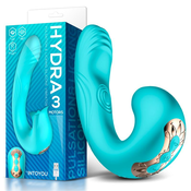 InToYou Hydra Vibe with Pulsation and Clitoris Stimulating Tongue 3 Motors Turquoise