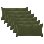 Vidaxl Prevleka za blazino 6 kos HEERLEN Zelena 40 x 70 cm Mikrofibra