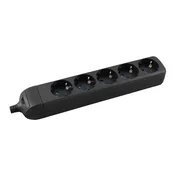 232-055 PETOPOLNA PRENOSNA VTIČNICA, SNEMLJIVA, ČRNA, 16 A / 3680 W, 250 V 3856024406116