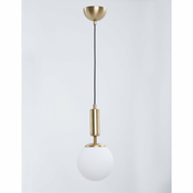 Bela/zlata viseča svetilka s steklenim senčnikom o 15 cm Monera – Squid Lighting