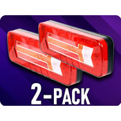 KAMAR LED zadnja luč, dinamični smernik, 12/24V, 6 funkcij/2-PACK! [L1913]