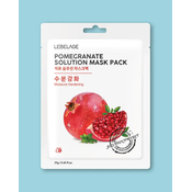 Lebelage Vlažilna tkivna maska za obraz z izvlečkom granatnega jabolka Pomegrante Solution Mask - 23 ml / 1 kos