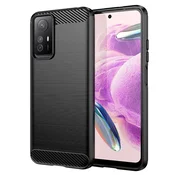 TPU gel ovitek Brushed Carbon za Xiaomi Redmi Note 12S - črn