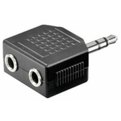 SINNECT adapter audio 3,5 mm Stereo Jack na 2x Jack M/F/F (14.102)