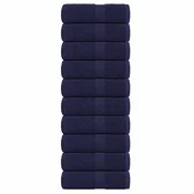 Vidaxl vidaXL Brisače za goste, 10 kosov, temno modre, 30 x 50 cm, 100 % bombaž