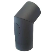 Dimno koleno z odprtino 160mm/45d.t.1,5mm BLACK