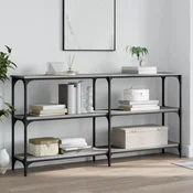 Vidaxl vidaXL Konzolna mizica, siva, hrast sonoma, 150x29x75 cm