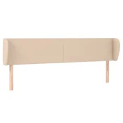 Vidaxl Vzglavje z ušesi kapučino 163x23x78/88 cm umetno usnje