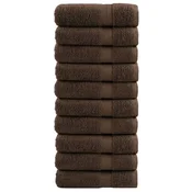 Vidaxl Premium kopalne brisače SOLUND 10 kos rjava 100x150 cm 600 g/m2