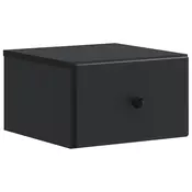 vidaXL Stenski nočni omarici Črna 34,5 x 33 x 20 cm Inženirski les