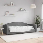 shumee vidaXL Kavč z ležiščem temno siv 90x200 cm prevleka iz blaga