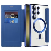 Etui SmartMag Book z Magsafe tehnologijo in RFID denarnico za Samsung Galaxy S23 Ultra - blue