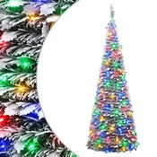 Vidaxl Pop-up LED božično drevo 180 cm 150 LED PVC Zelena in bela