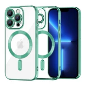 Ovitek Techsuit Luxury Crystal MagSafe za iPhone 13 Pro Max - light green