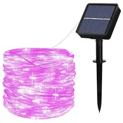 Novogodišnje solarne lampice ROZE 10 metara