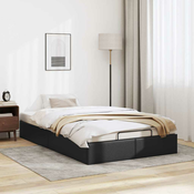 Vidaxl Otomanski posteljni okvir brez vzmetnice črn 120x190 cm