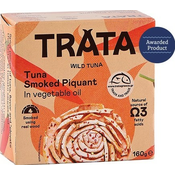 TRATA Tuna dimljena v pikantnem rastlinskem olju 160 g