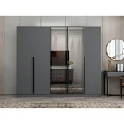 Hanah Home ormar sa reflektujucim staklom Nisa 20595, 225 cm, antracit