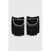 Djecje rukavice bez prstiju Karl Lagerfeld za žene, boja: crna