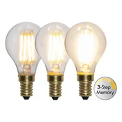 STAR TRADING Žarnica LED E14 4W Soft Glow 2.100K 3-stopenjsko zatemnljiva - Steklo