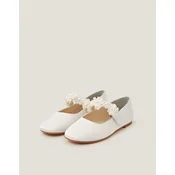 Monsoon Children Baletanke za devojcice Pearly Pom Flower Balleri, Slonovaca