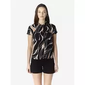 KOROSHI Bluza kremna/pesek/črna