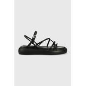 Usnjeni sandali Vagabond Blenda ženski, črna barva, 5519.801.20